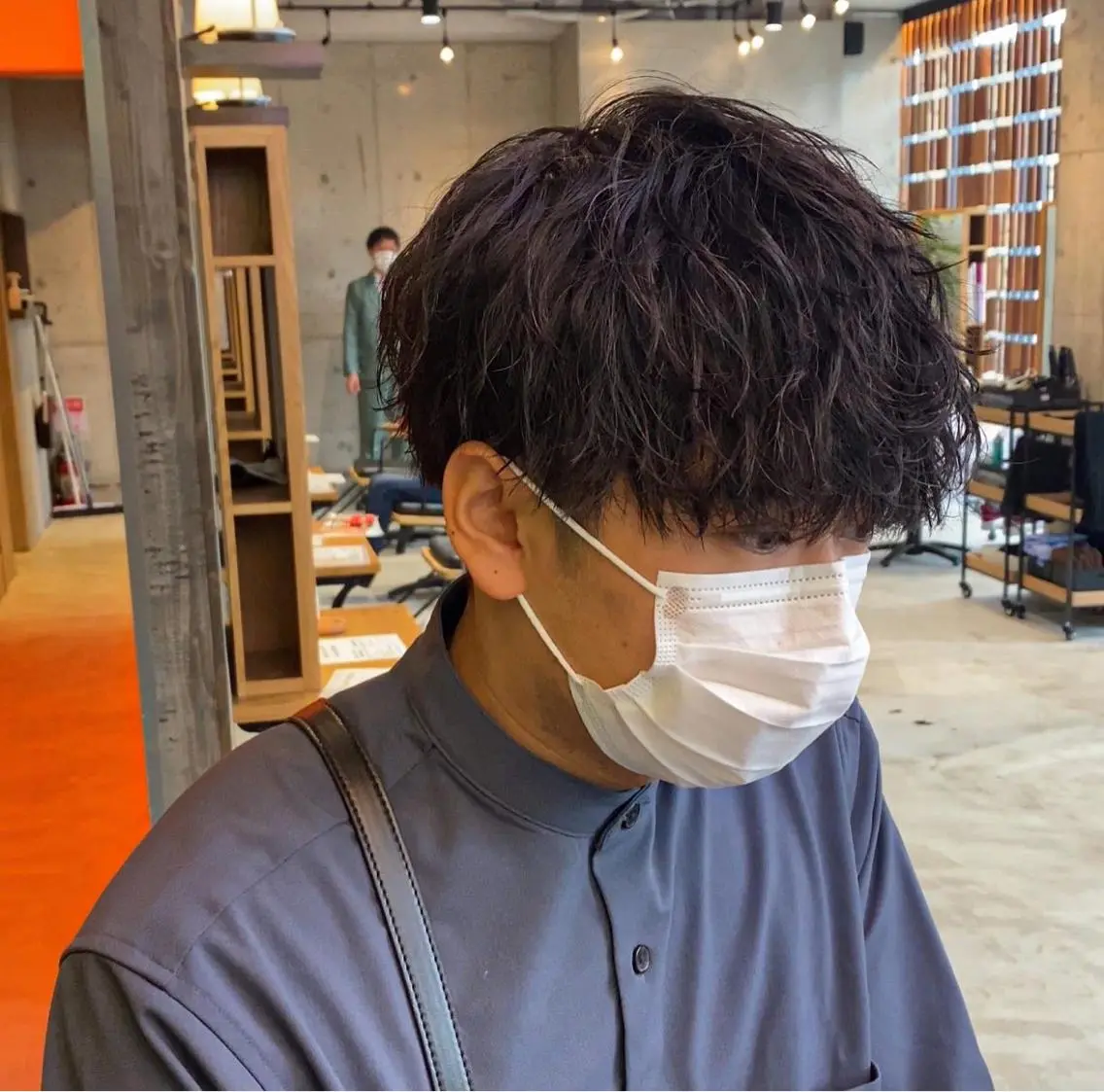 ショート パーマ メンズ カット ヘアカラー パーマ トリートメント メンズパーマ 西條真治のヘアスタイル