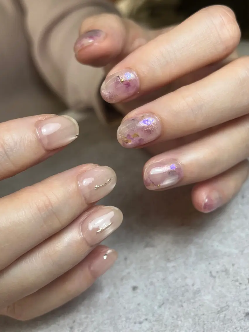 ネイル ニュアンスネイル L-iara SHURIのネイルデザイン