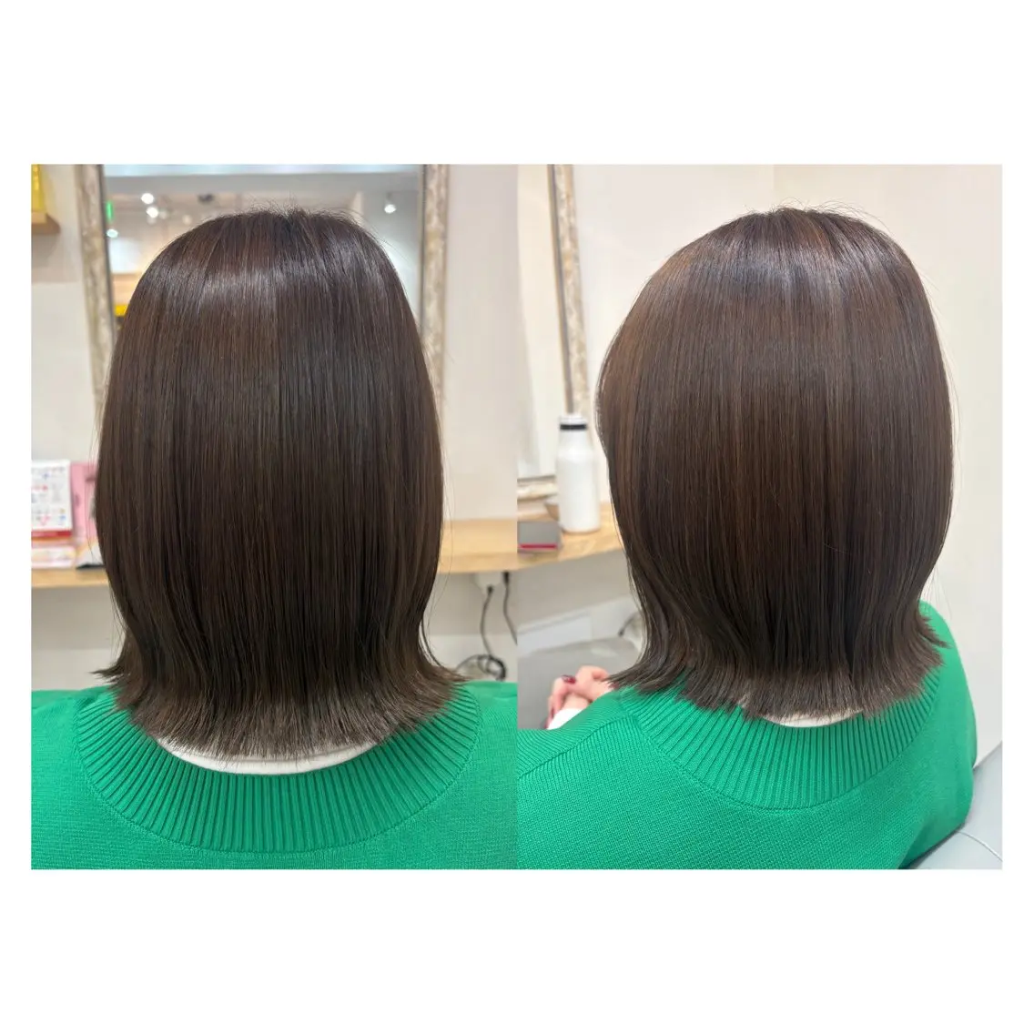 ミディアム レイヤーカット・ 縮毛矯正 星野のヘアスタイル