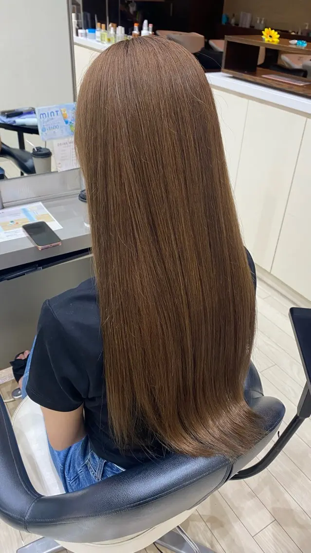 ロング カラー ベージュカラー 髪質改善 トリートメント ヘアカラー トリートメント 藤原 優心のヘアスタイル