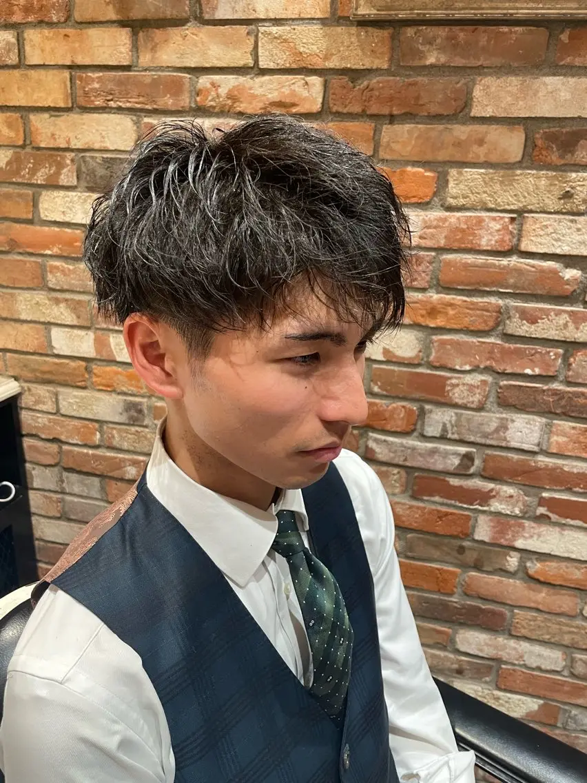 ショート パーマ メンズ カット ヒロ銀座 石川 昂のヘアスタイル
