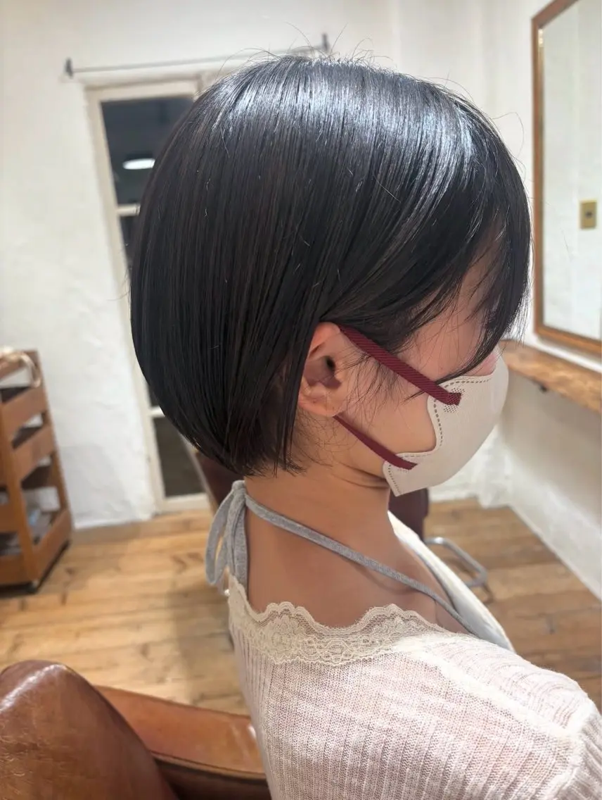 ショート ボブ 藤井 怜菜のヘアスタイル