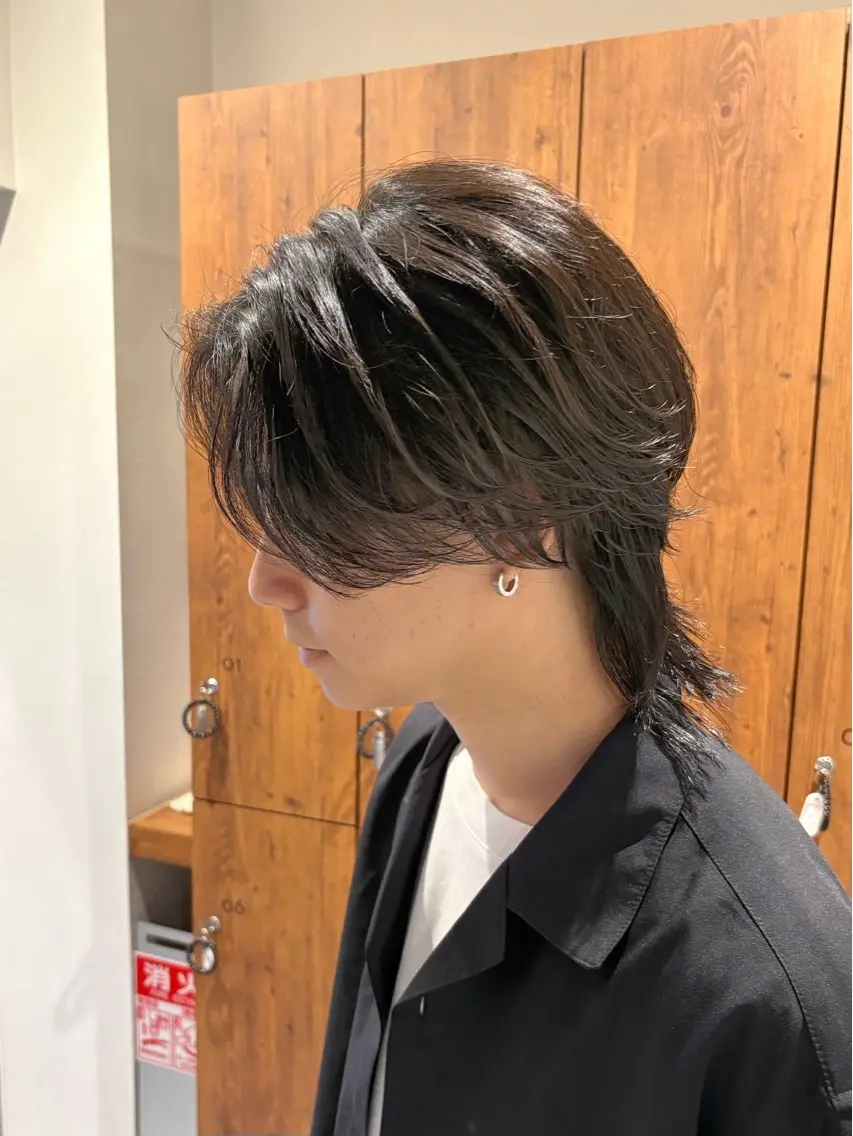 ミディアム メンズ ✂️メンズ センターパート✨陽気のヘアスタイル