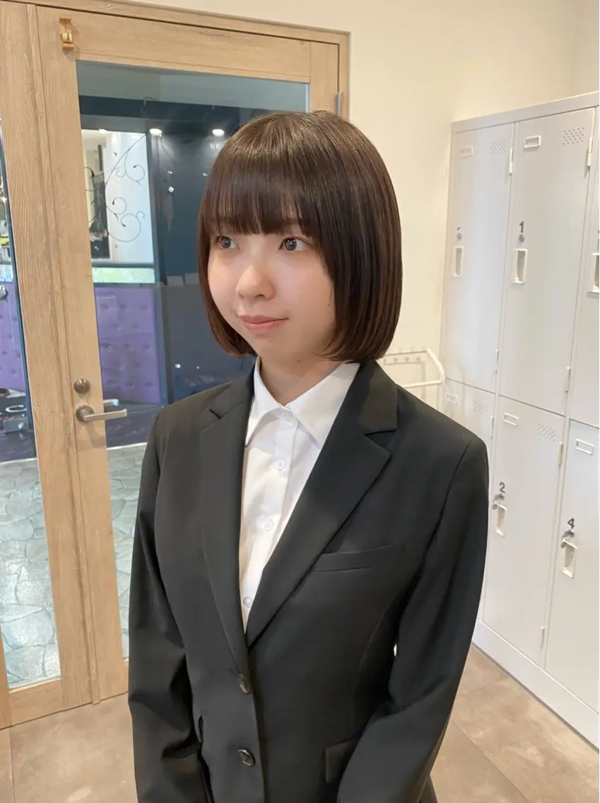 ショート 王道かわいい🤍ベー ジュカラー＊里々花＊のヘアスタイル