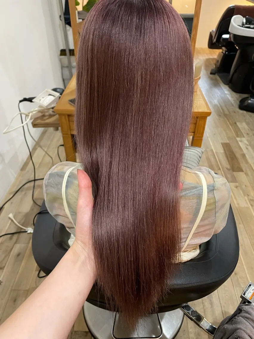 ロング カラー ラベンダーカラー ピンクカラー ピンクラベンダー 顔周りカット 🎀サヤカ🎀のヘアスタイル