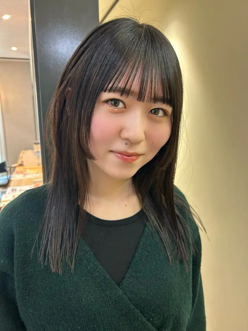 ロング カラー 姫カット カット トリートメント hubhair レイヤー/透明感のヘアスタイル