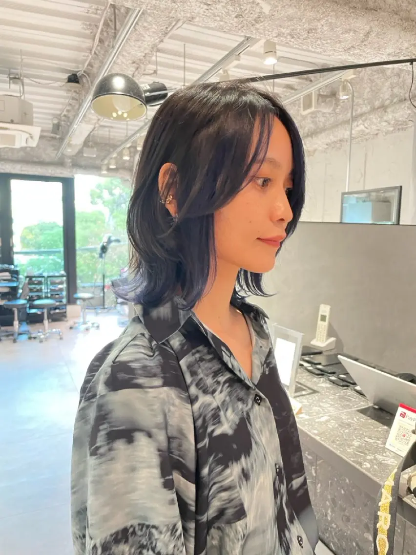 ミディアム カラー カット ヘアカラー トリートメント CHERIM ❤️🔥新家光葉のヘアスタイル