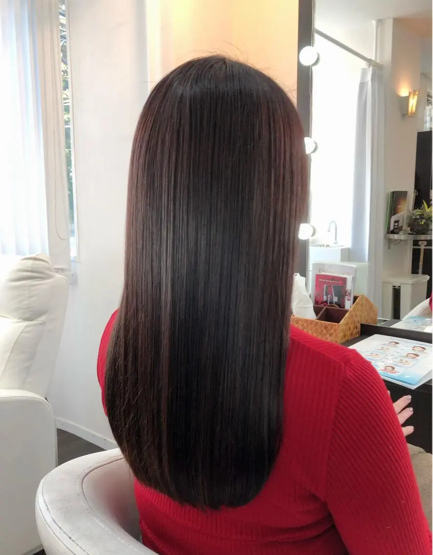 【ノンアイロン弱酸性髪質改善】ドライカット＋エアーストレート＋PIM濃密ヘアエステの写真