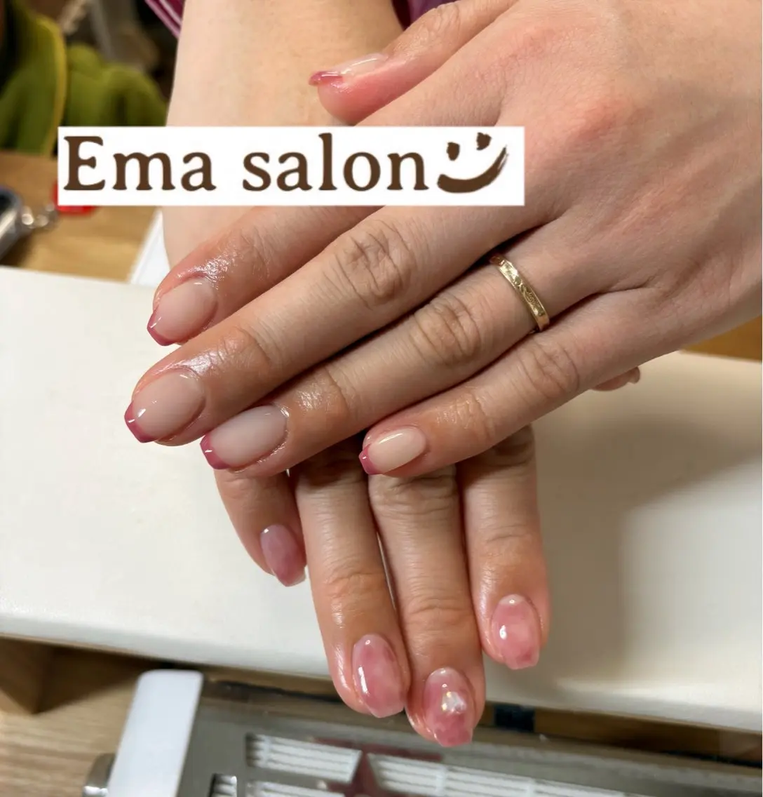ネイル 持ち込み 春ネイル ハンドネイル Ema salon hiromiのネイルデザイン