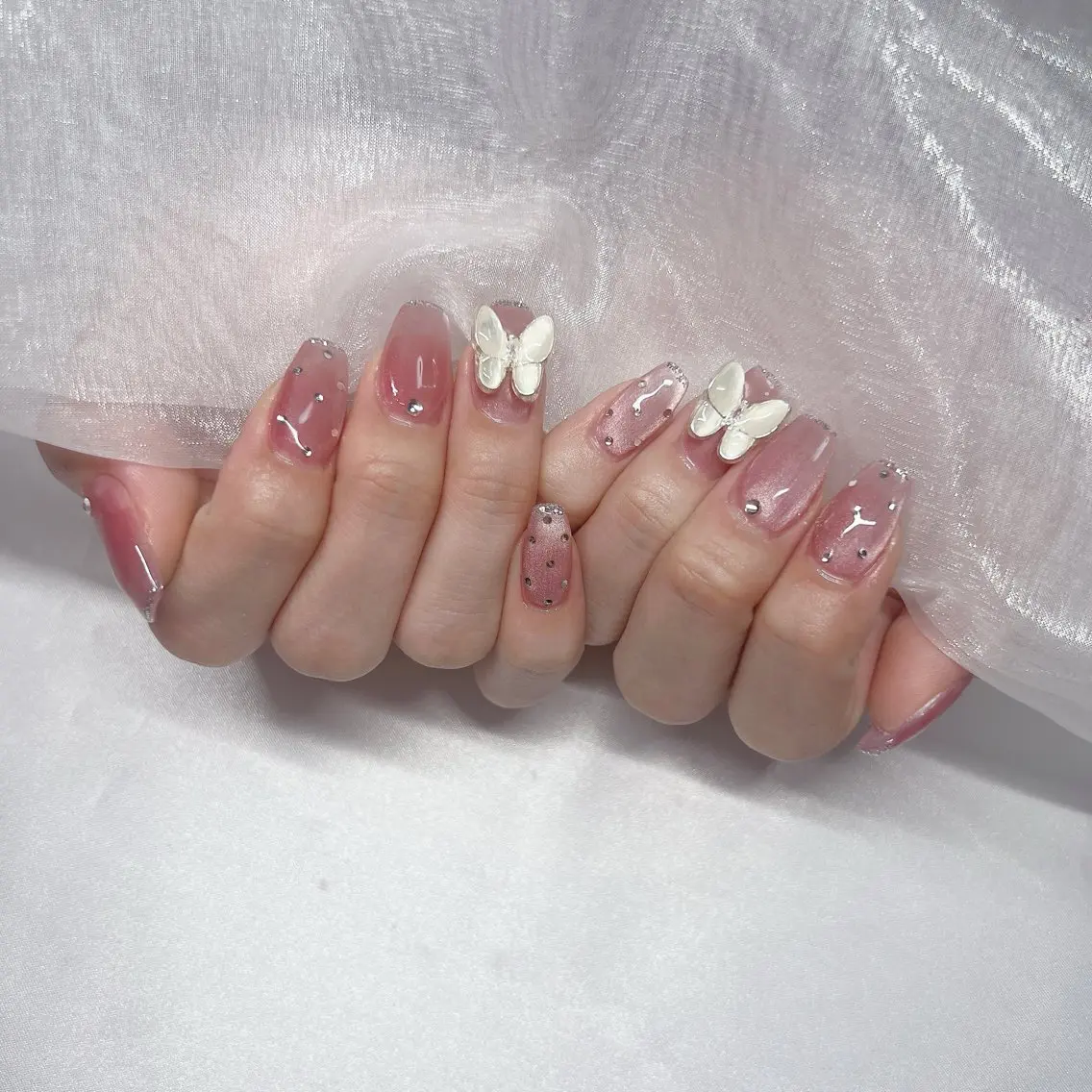 ネイル ジェルネイル 韓国ネイル ラメ(グリッター) マグネットネイル ミラーネイル ハンドネイル nail salon Rewardのネイルデザイン