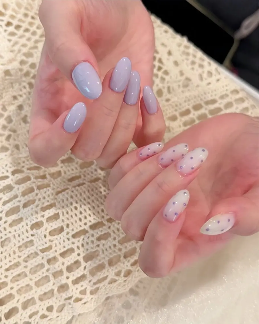 ネイル チークネイル ドット フレンチネイル グラデーション 韓国ネイル Minette nailrinrinのネイルデザイン