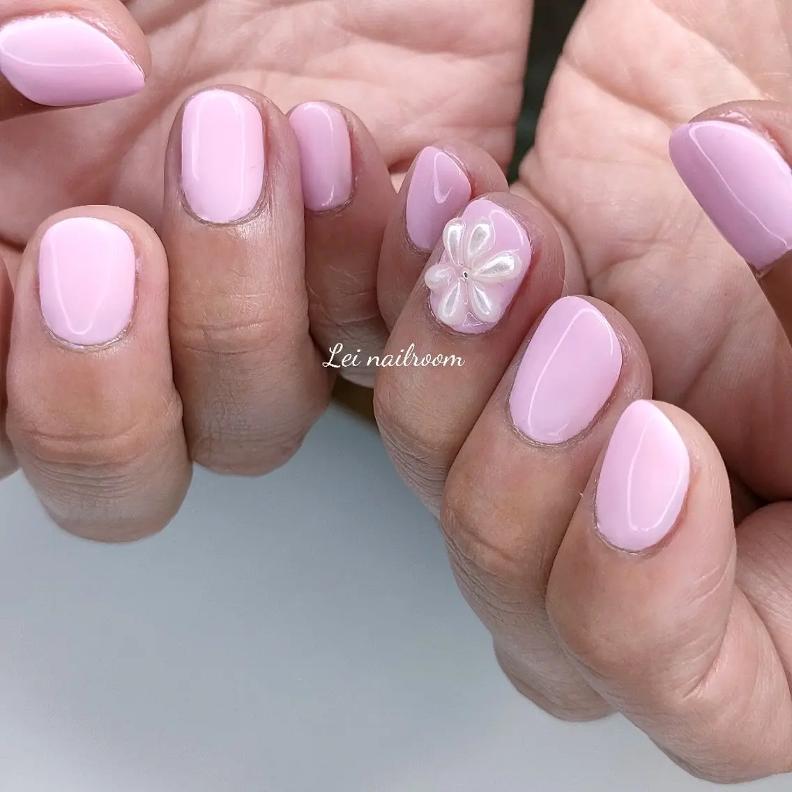 ネイル パステルネイル ピンク lei🌼 nailroomのネイルデザイン