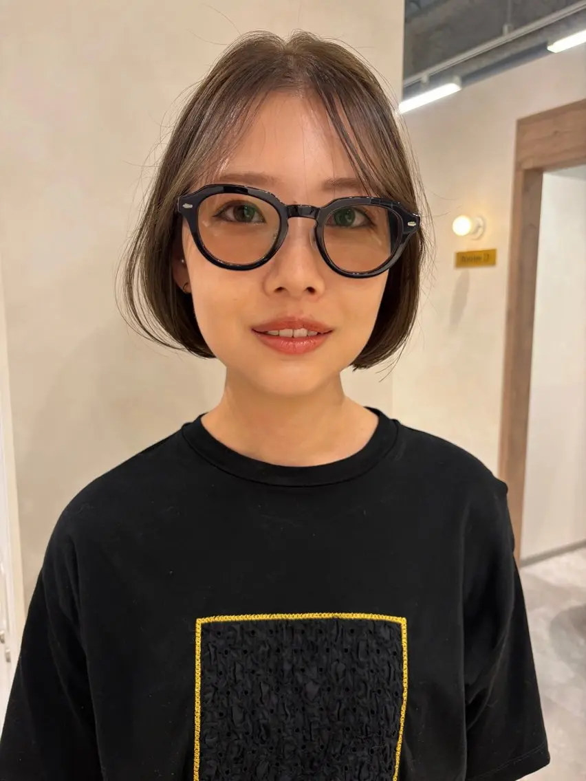 ミディアム カラー 透明感カラー カット ヘアカラー トリートメント 砂原 ひよりのヘアスタイル