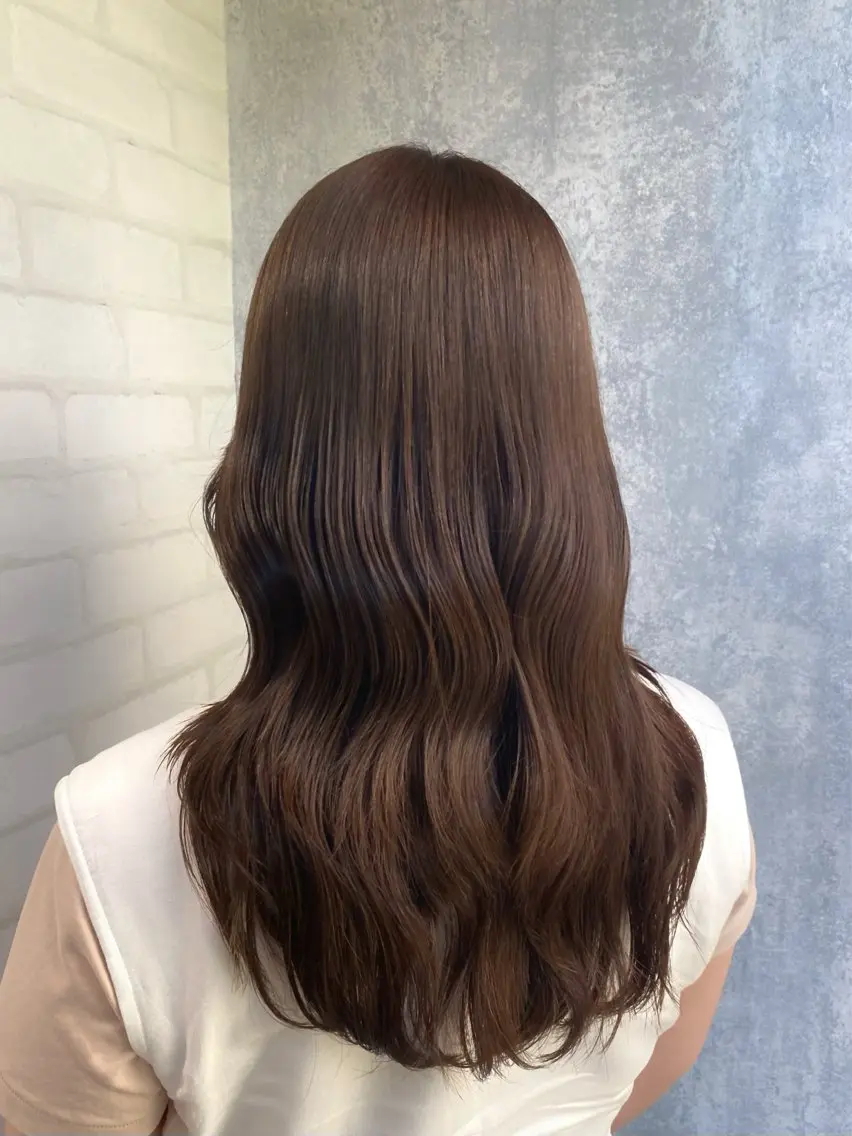 セミロング カラー 透明感カラー カット ヘアカラー トリートメント shiori/透明感 /顔周り/髪質改善のヘアスタイル