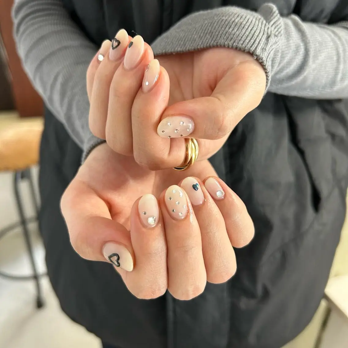 オフ込みシンプルデザイン(1-4本アート、グラデーションなど)の写真