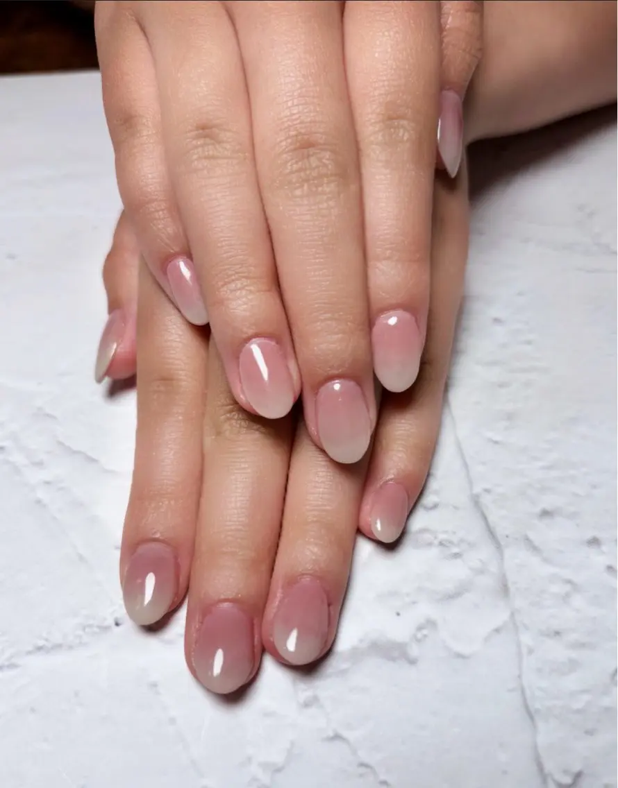 ネイル 長さ出し グラデーション ピンク ピンクベージュ 春ネイル nailsalon N iJiのネイルデザイン