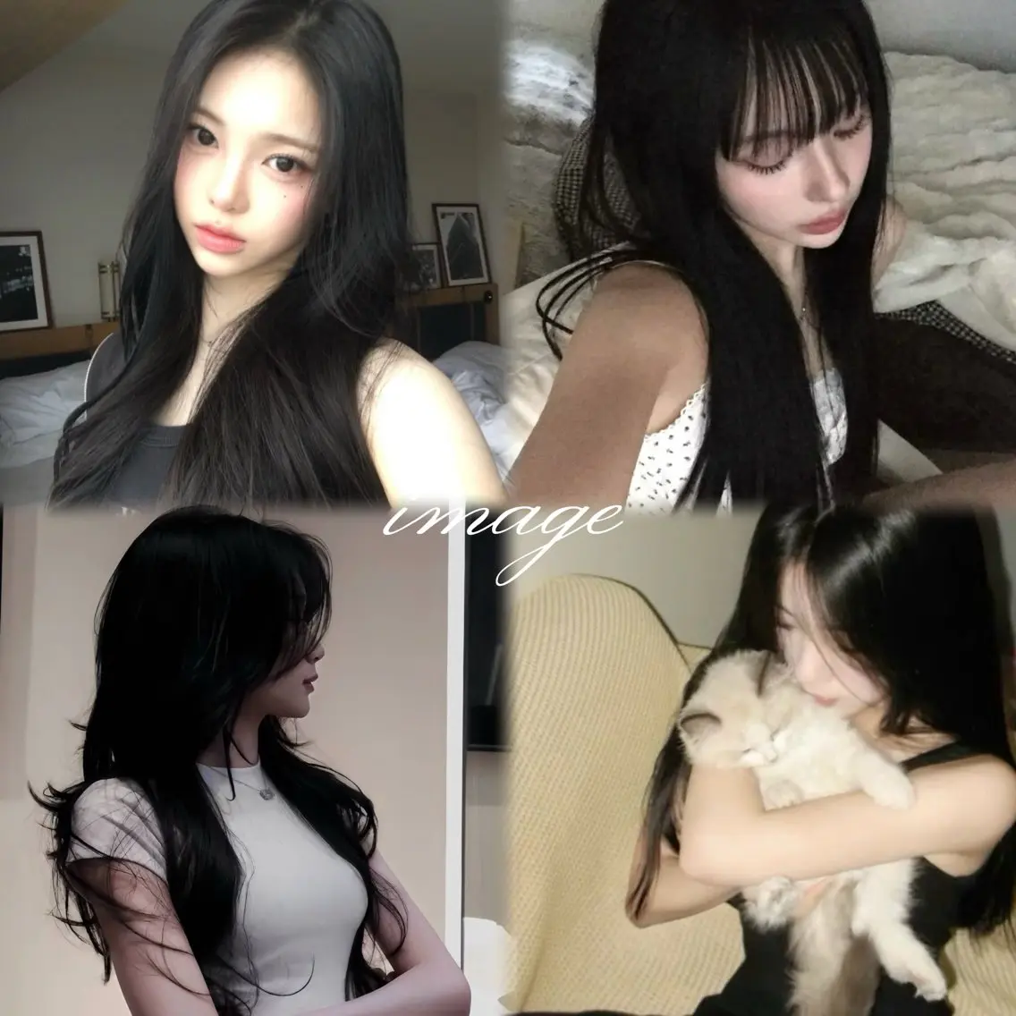 韓国オンニ暗髪カラー🖤の写真