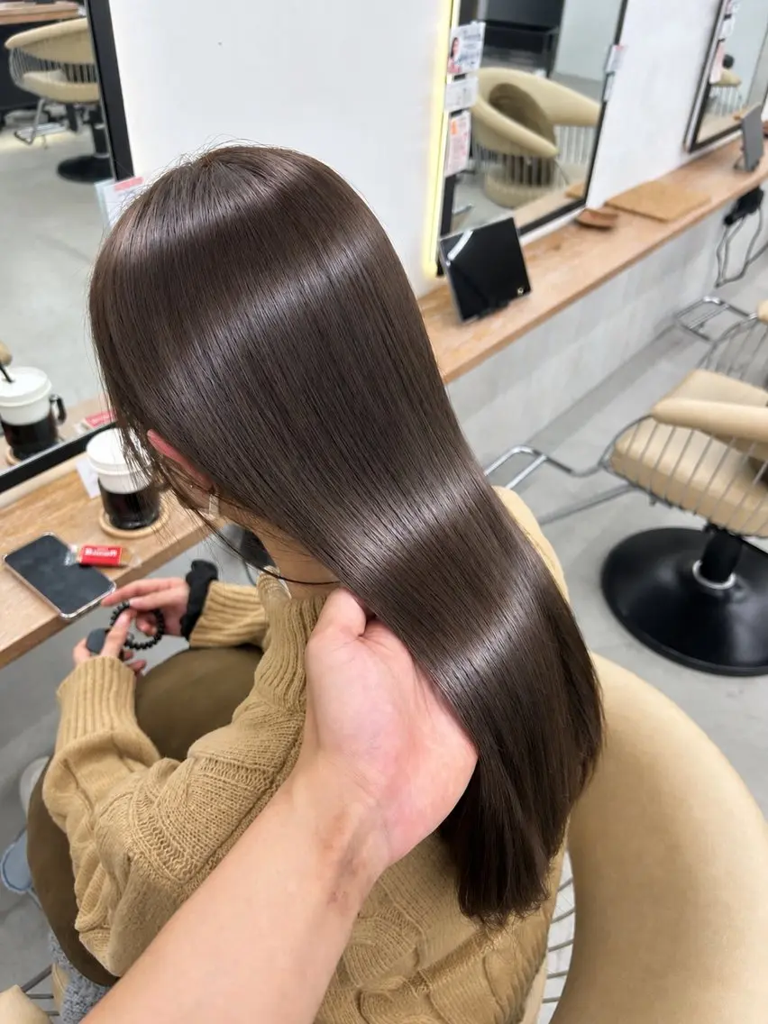 ロング 韓国風レイヤーカット たけくに まおのヘアスタイル