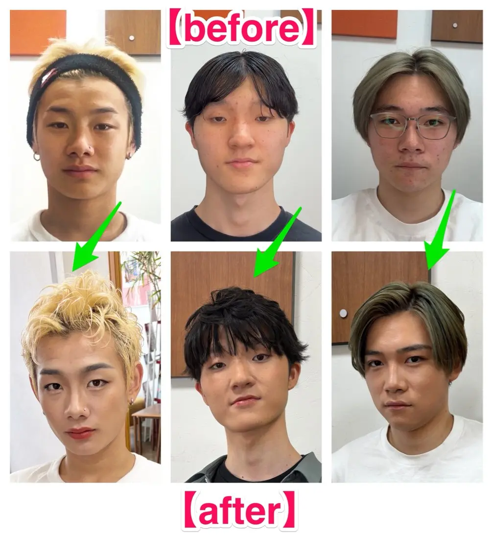 【メンズ限定】ヘアセット+メイク+眉カット付きの写真