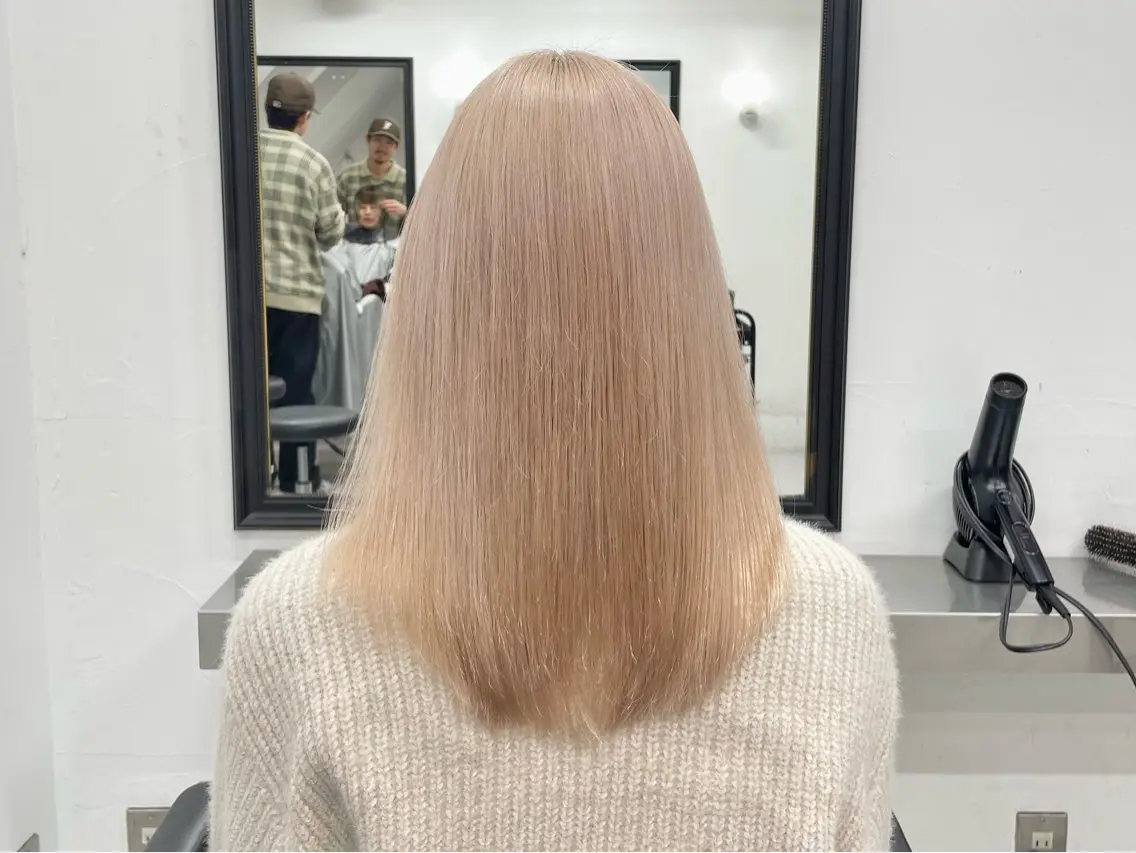 セミロング カラー カット ヘアカラー トリートメント 🔷ダブルカラーハイ トーン🔷櫻井走のヘアスタイル