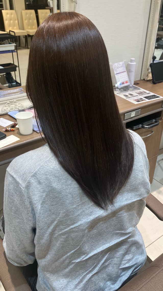 カラー ヘアカラー 韓国風レイヤー& 透明感カラー✨のヘアスタイル