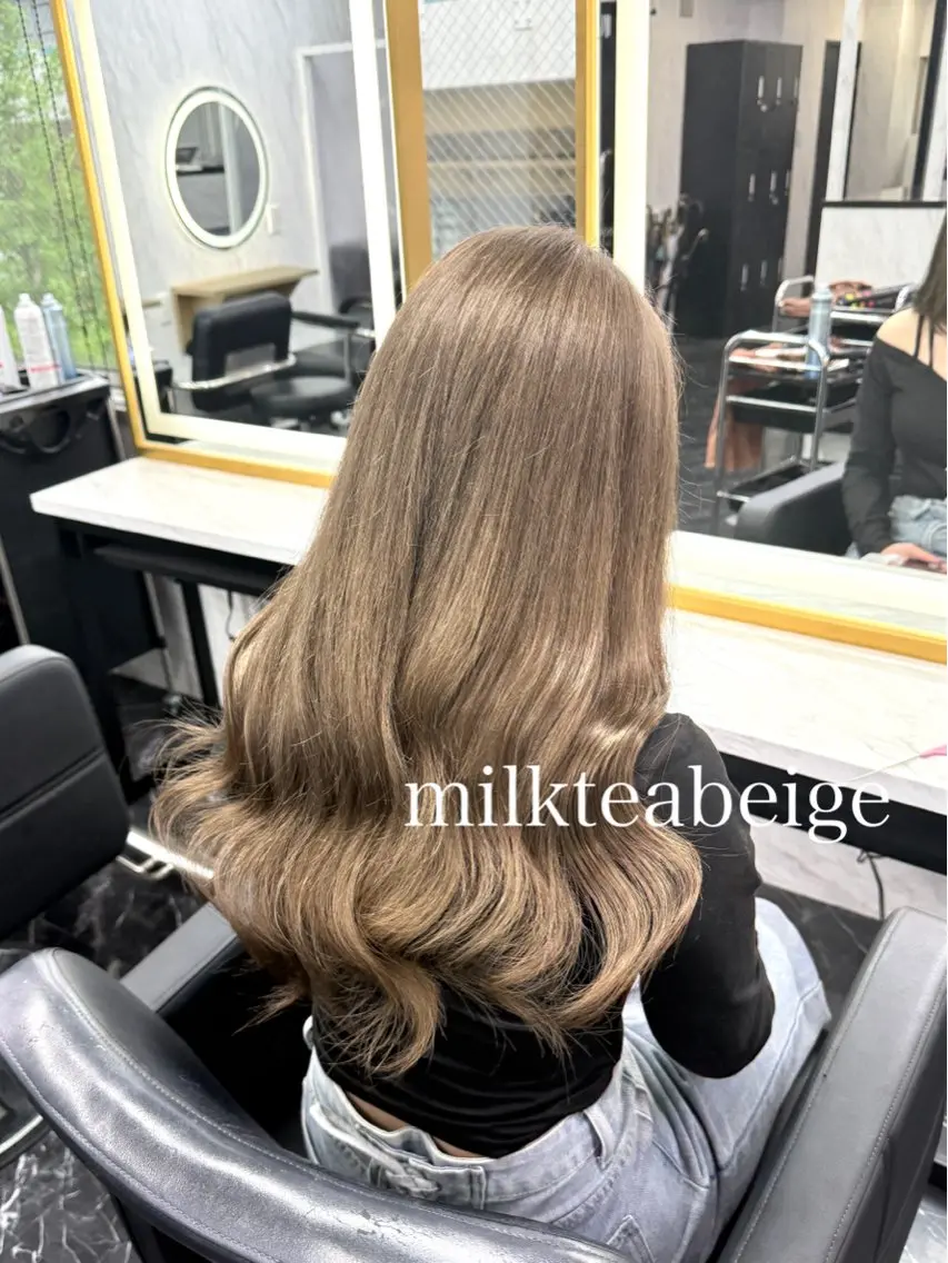 セミロング カラー カット ヘアカラー トリートメント エクステ🩵ブリーチ 韓国ヘア🩵KAEのヘアスタイル