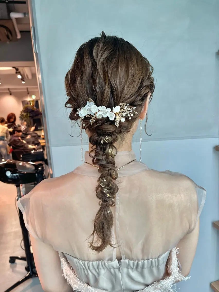 ヘアアレンジ 結婚式・ブライダル 卒業式のヘアスタイル ヘアセット charm《銀座》 ヘアセット/縮毛矯正のヘアスタイル