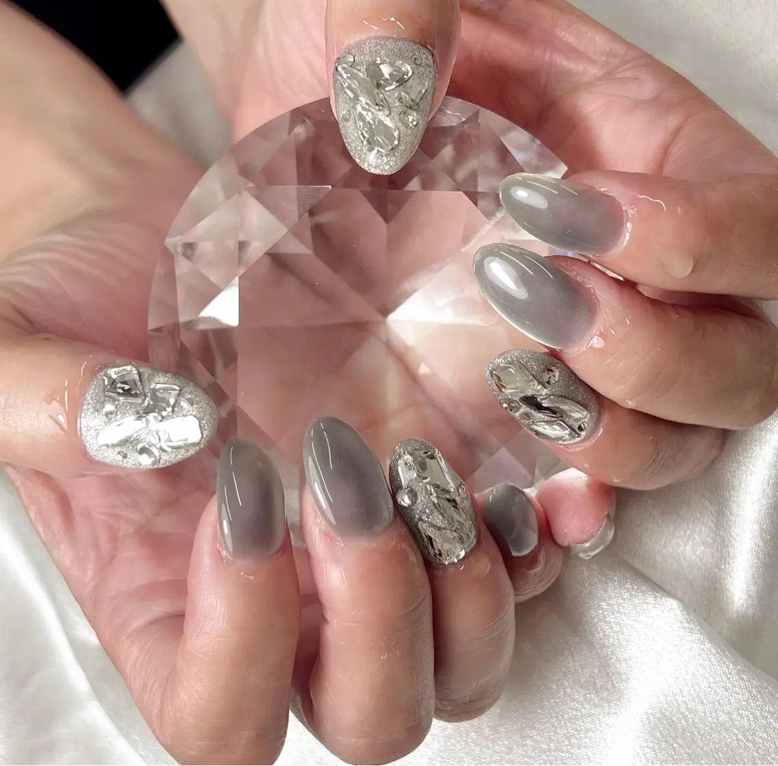 ネイル マグネットネイル bijou nails 蓮のネイルデザイン