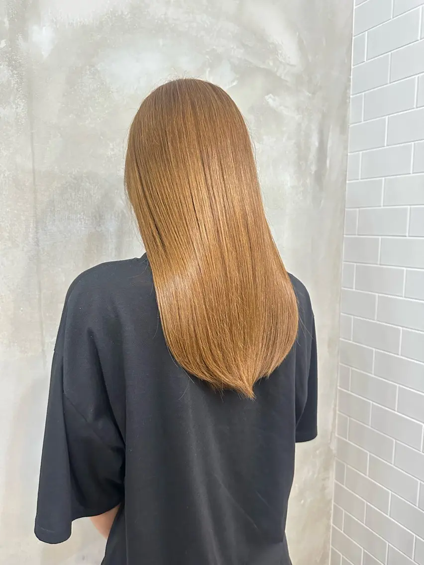 カラー ベージュカラー ヘアカラー 大下 真彪のヘアスタイル