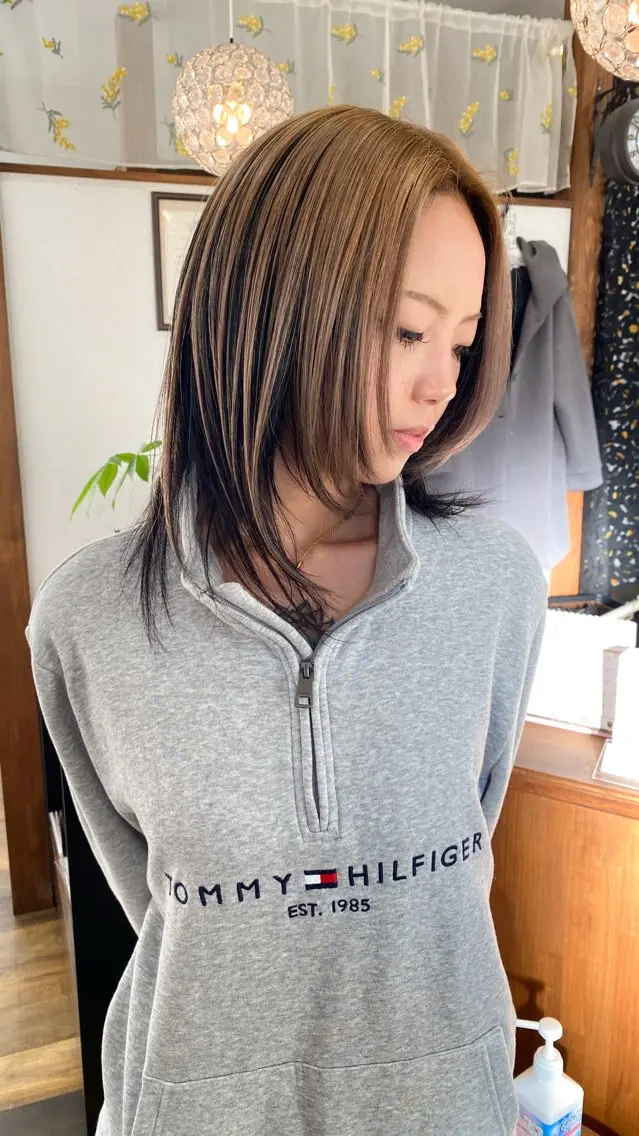ミディアム カラー ヘアカラー カラーモデル募集🩰 Amiのヘアスタイル
