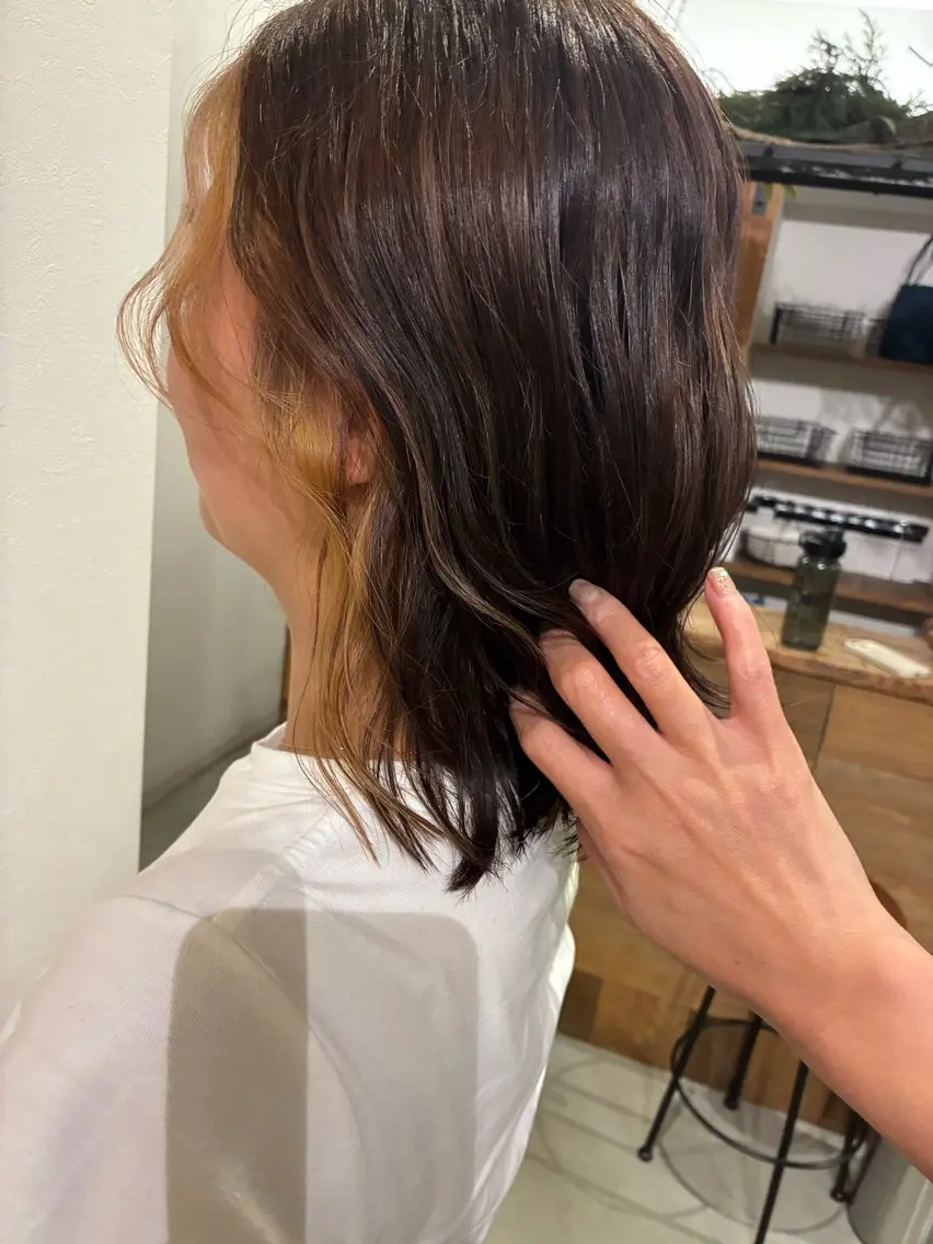 ミディアム カラー 清水 美香のヘアスタイル