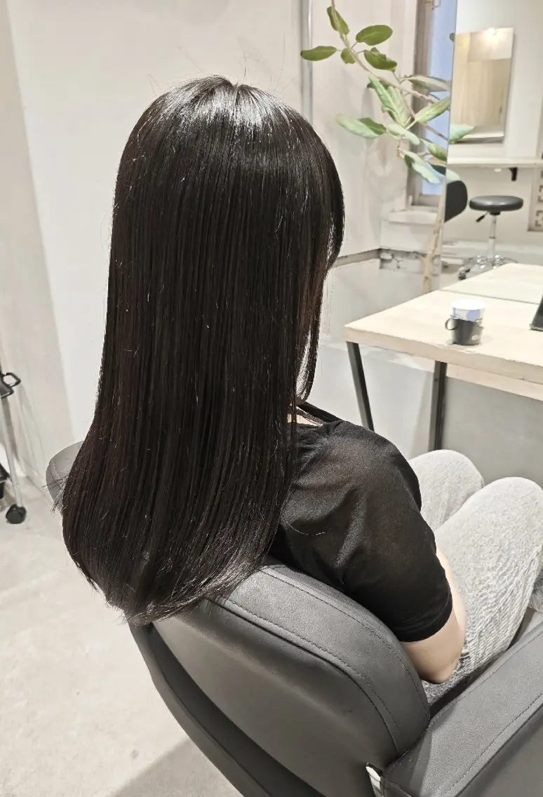 ロング カラー 齋藤 真理子のヘアスタイル