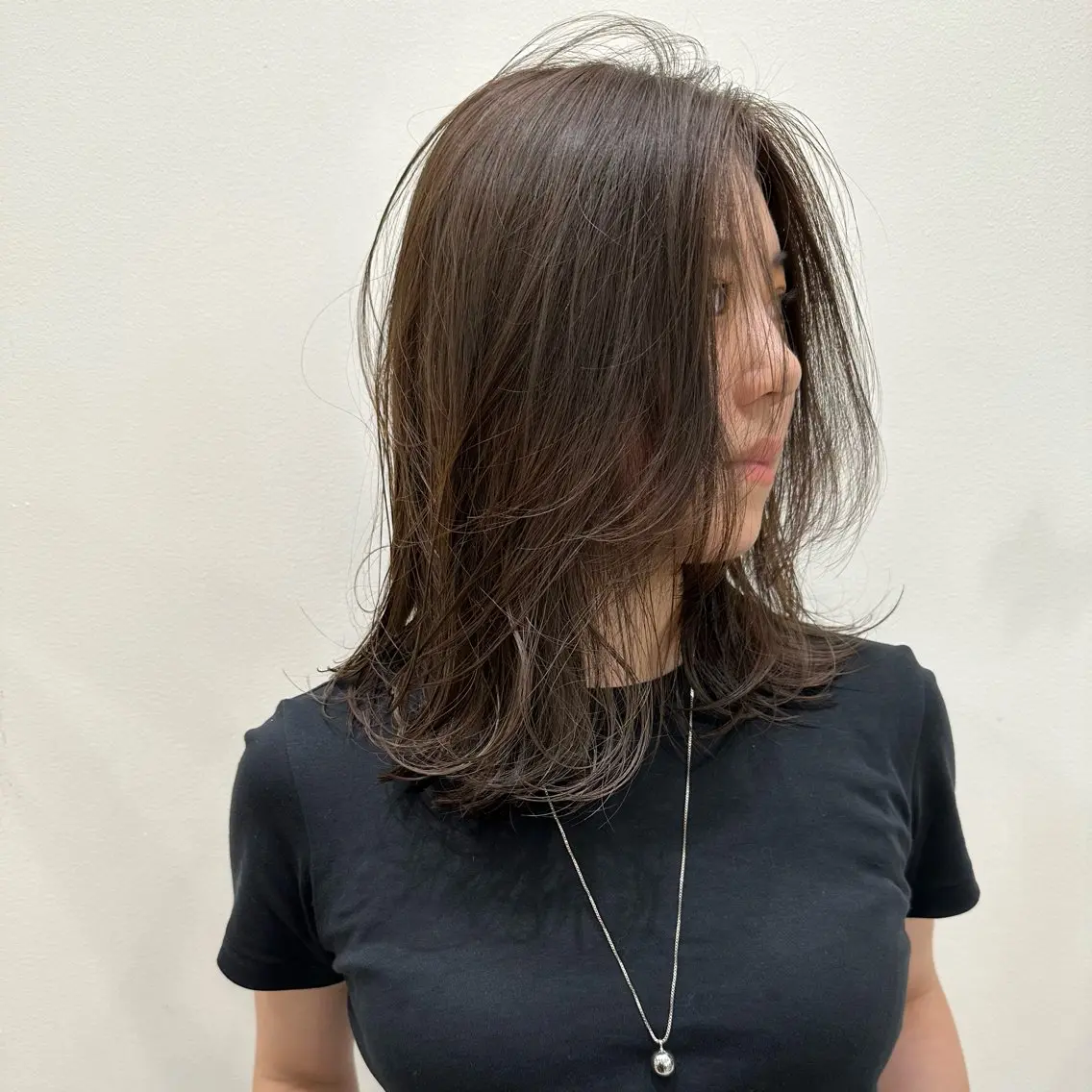 セミロング カラー ブリーチ グレージュ ブリーチなしカラー ⭐️ボブ/ショート りゅうしんのヘアスタイル