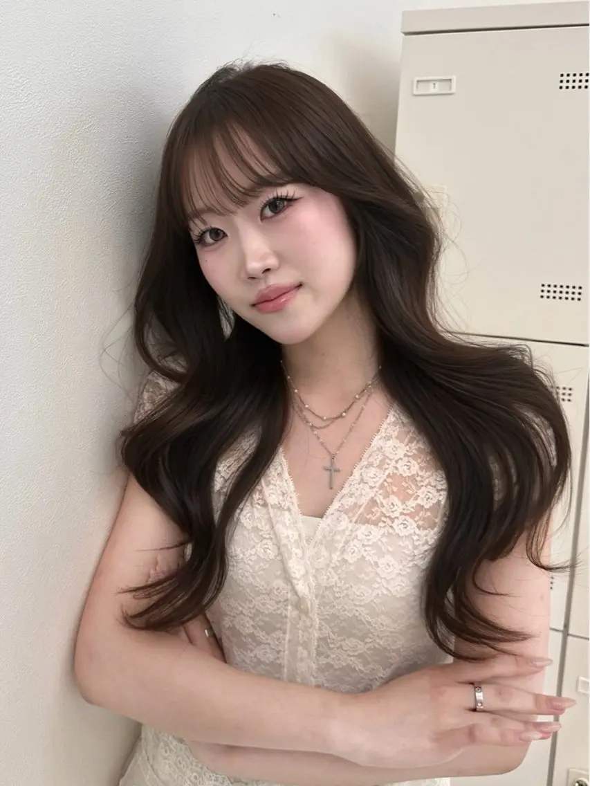 ロング カラー カット ヘアカラー ヘアセット 上品モテヘア🩶 karen🩶のヘアスタイル