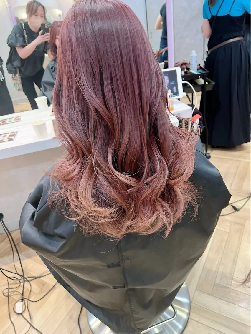 ロング カラー パーマ ヘアアレンジ メンズ キッズ ネイル マツエク・マツパ アイブロウ 平川 友理/韓国ヘア💘のヘアスタイル
