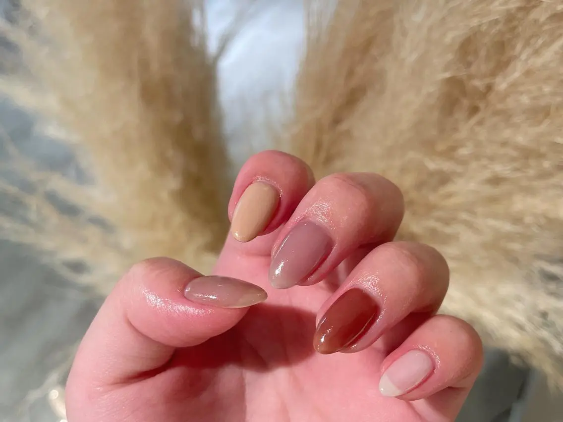 ネイル ジェルネイル マットネイル ワンカラーネイル ハンドネイル Aing nail 澤瀬のネイルデザイン