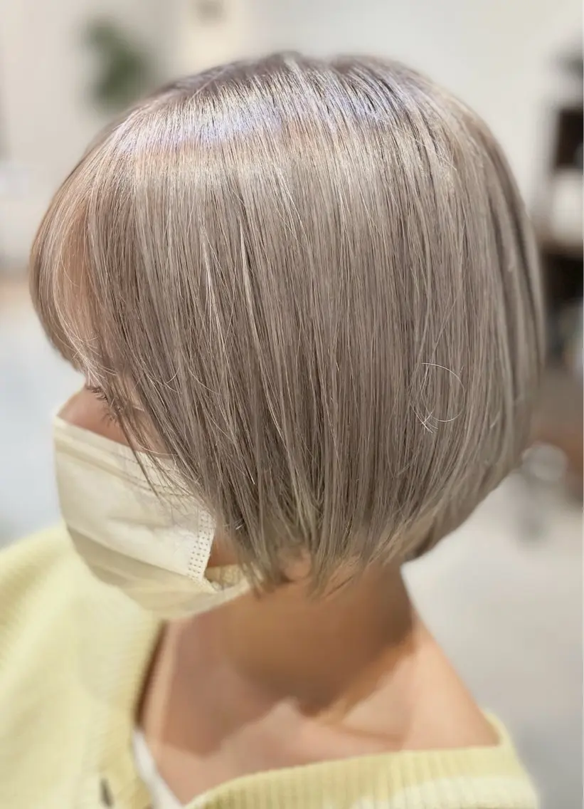 ショート カラー バレイヤージュ ブリーチ ケアブリーチ ダブルカラー イヤリングカラー 野村 俊太のヘアスタイル