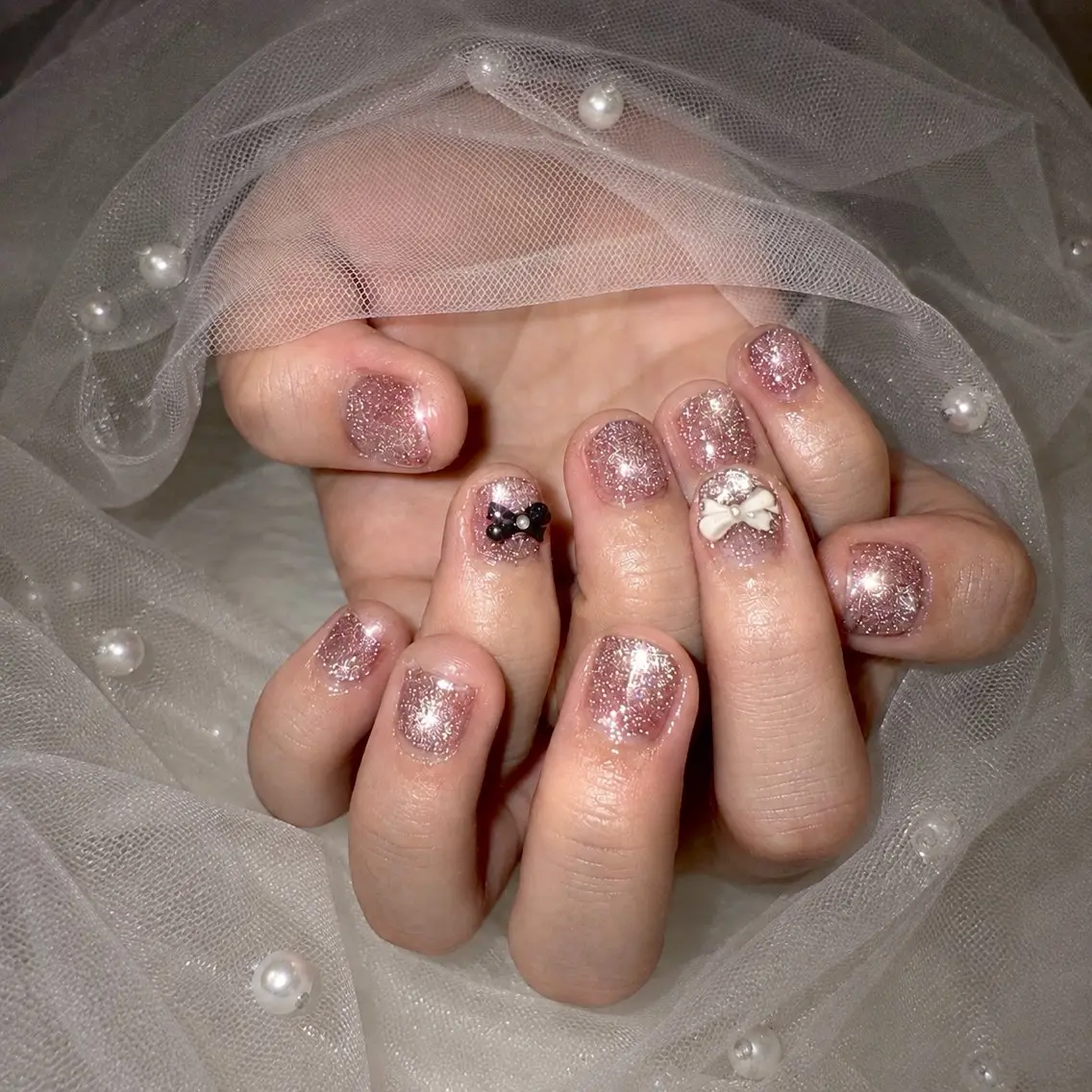 ネイル リボン ハンドネイル NOA nail yuukiのネイルデザイン
