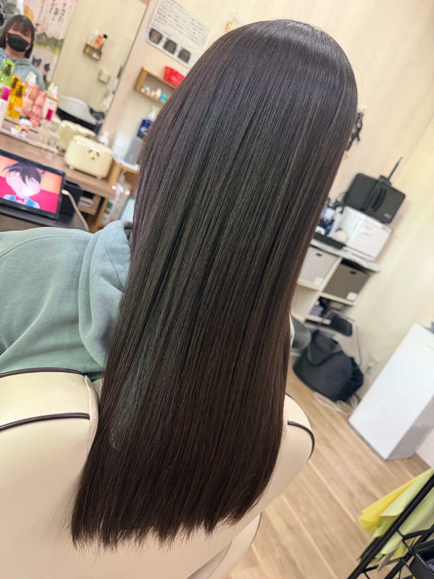 ロング 縮毛矯正 崎口 幸人のヘアスタイル