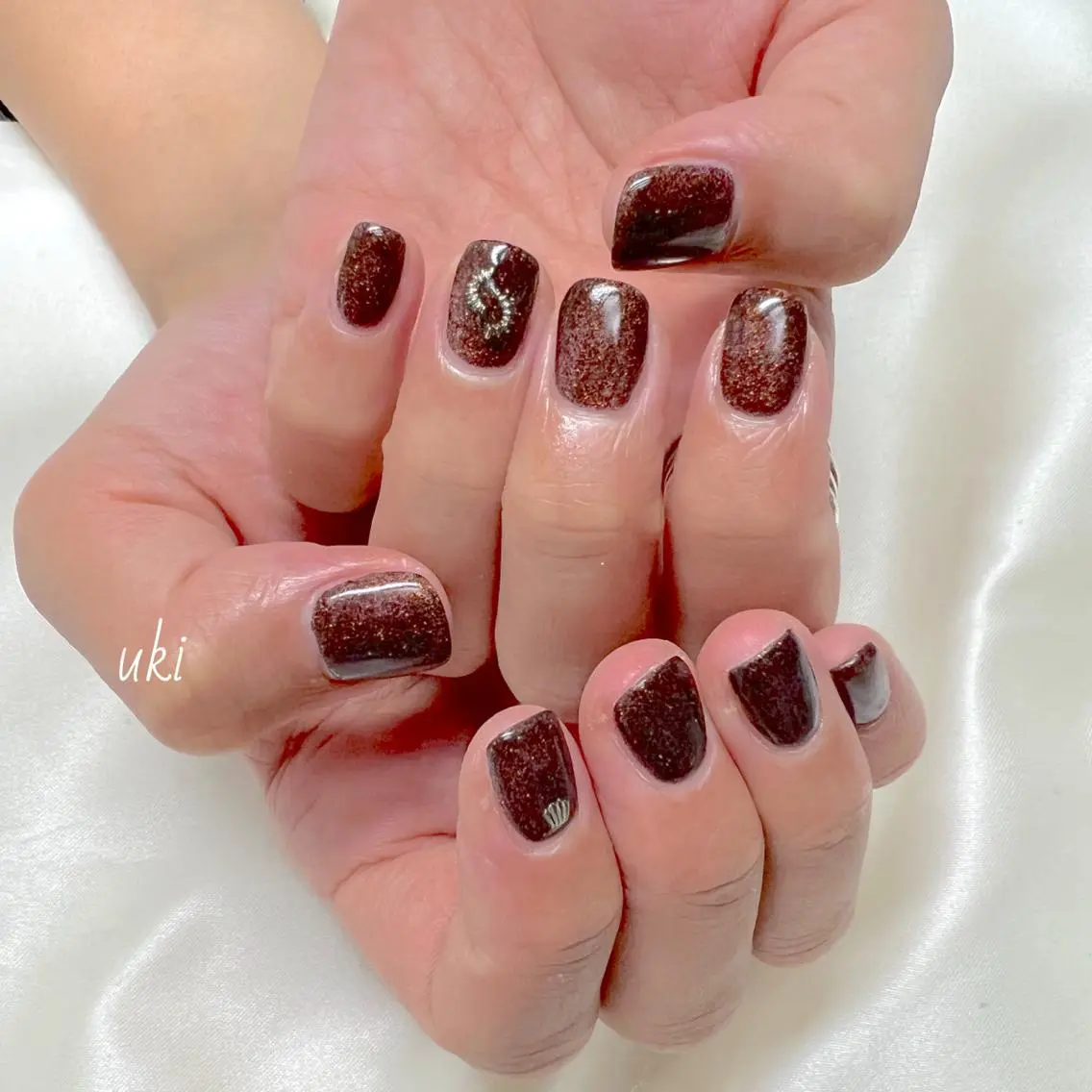ネイル ラメ(グリッター) ワンカラーネイル ハンドネイル Ameri nail /UKIのネイルデザイン