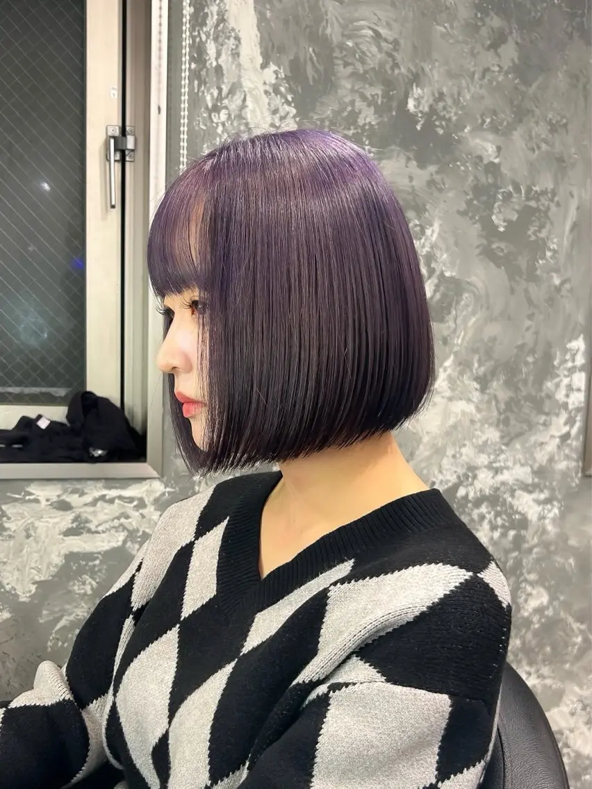 ショート カラー 切りっぱなしボブ ブリーチ ケアブリーチ ハイトーンカラー ボブ 【縮毛矯正ブリーチ】 MANATO🌈のヘアスタイル