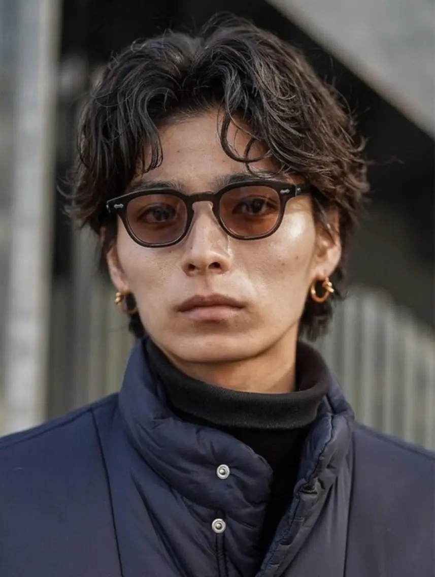 パーマ メンズ パーマ 中谷海里/フェザー パーマ/スパイキーのヘアスタイル