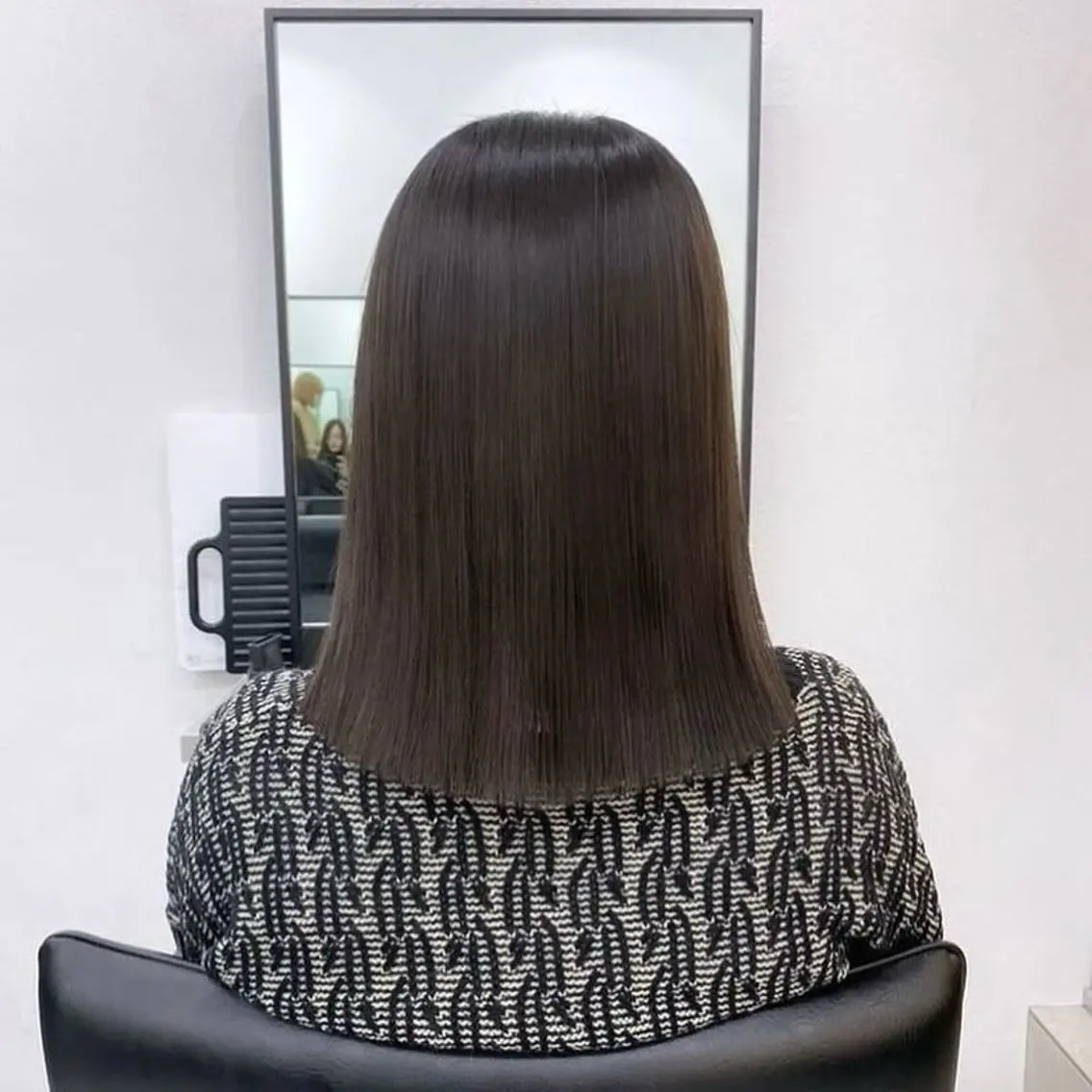 ミディアム カラー アッシュ ベージュカラー 黒髪 ブルーカラー ブルーブラック カット ヘアカラー トリートメント ヘッドスパ ヘアセット 艶感/韓国風 🤍moeka🤍のヘアスタイル