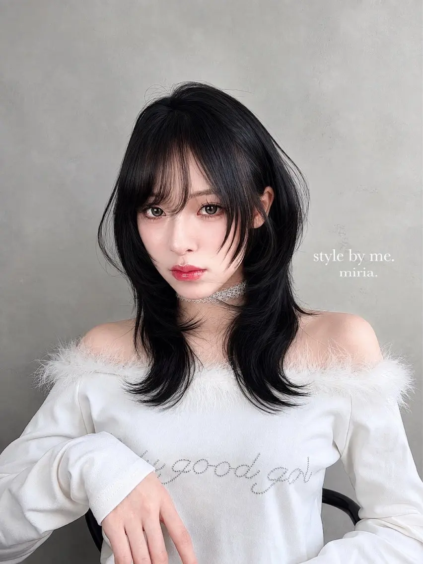 セミロング カラー 韓国風ヘア レイヤーカット カット ヘアカラー トリートメント 韓・中華美女ヘア 🇰🇷×🇨🇳のヘアスタイル