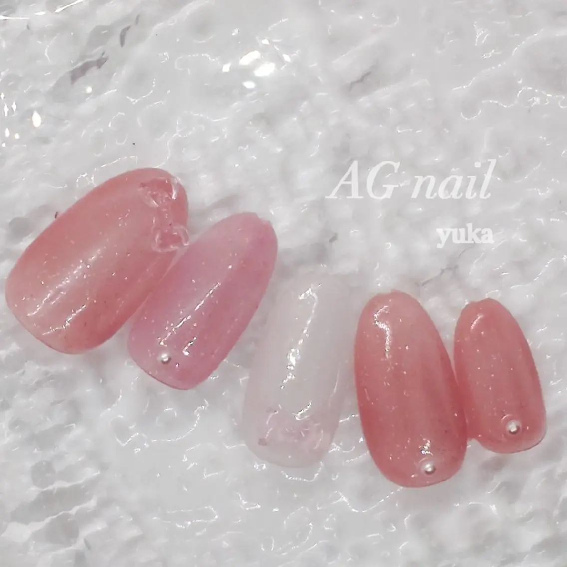ネイル ハンドネイル AGnail 富永  /ちゅるん韓国ネイルのネイルデザイン