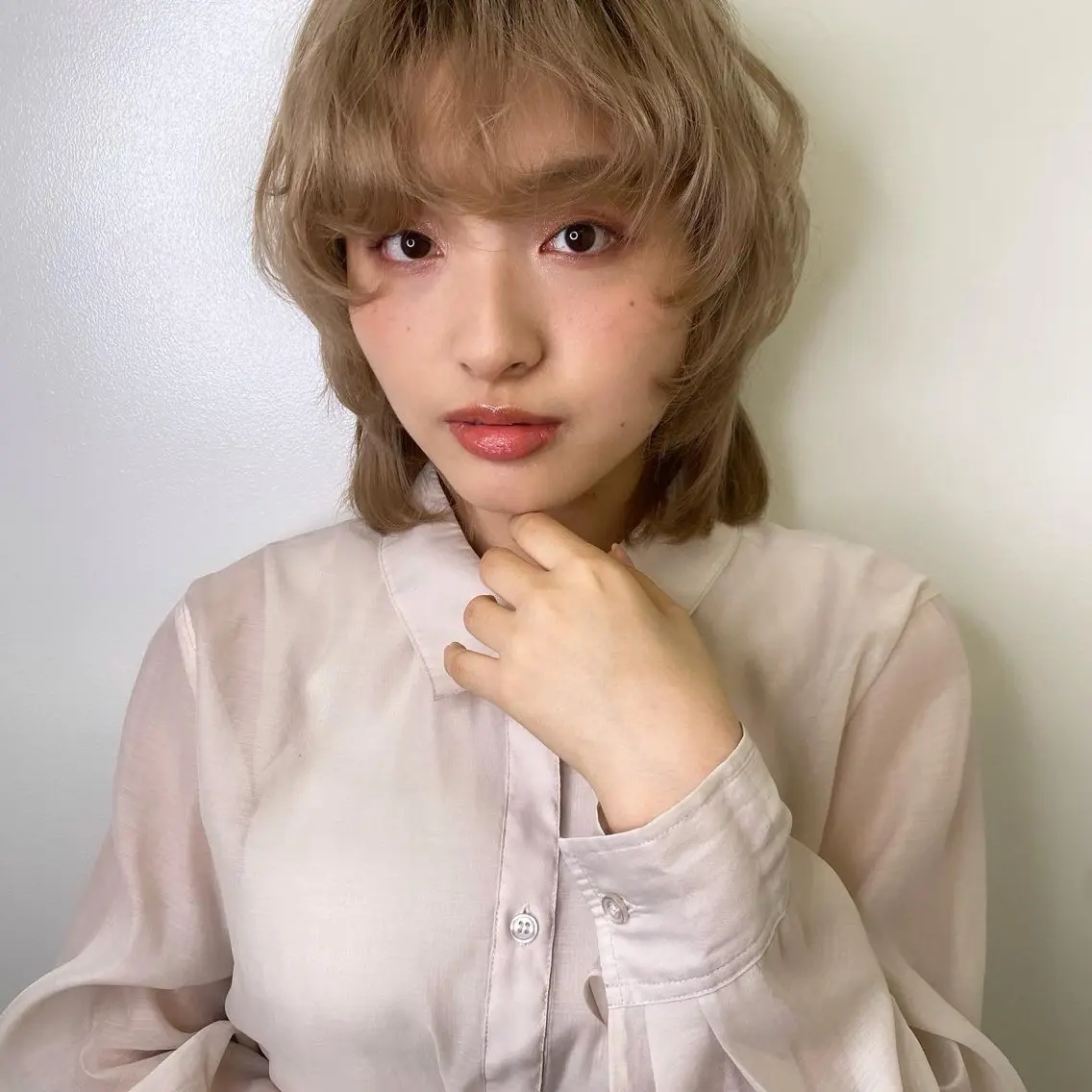 ショート パーマ ボブ ショートヘア 飯ヶ谷 成海のヘアスタイル