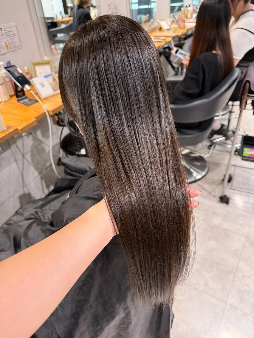 ロング カラー トリートメント NANAMI🩵 大人可愛い韓国ヘアのヘアスタイル