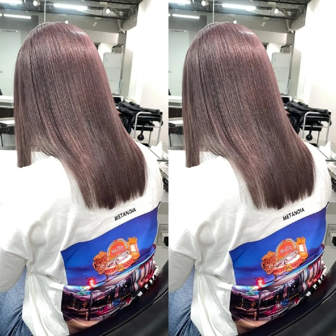 ミディアム カラー ✨弱酸性縮毛矯正✨ ✨髪質改善✨hiroのヘアスタイル
