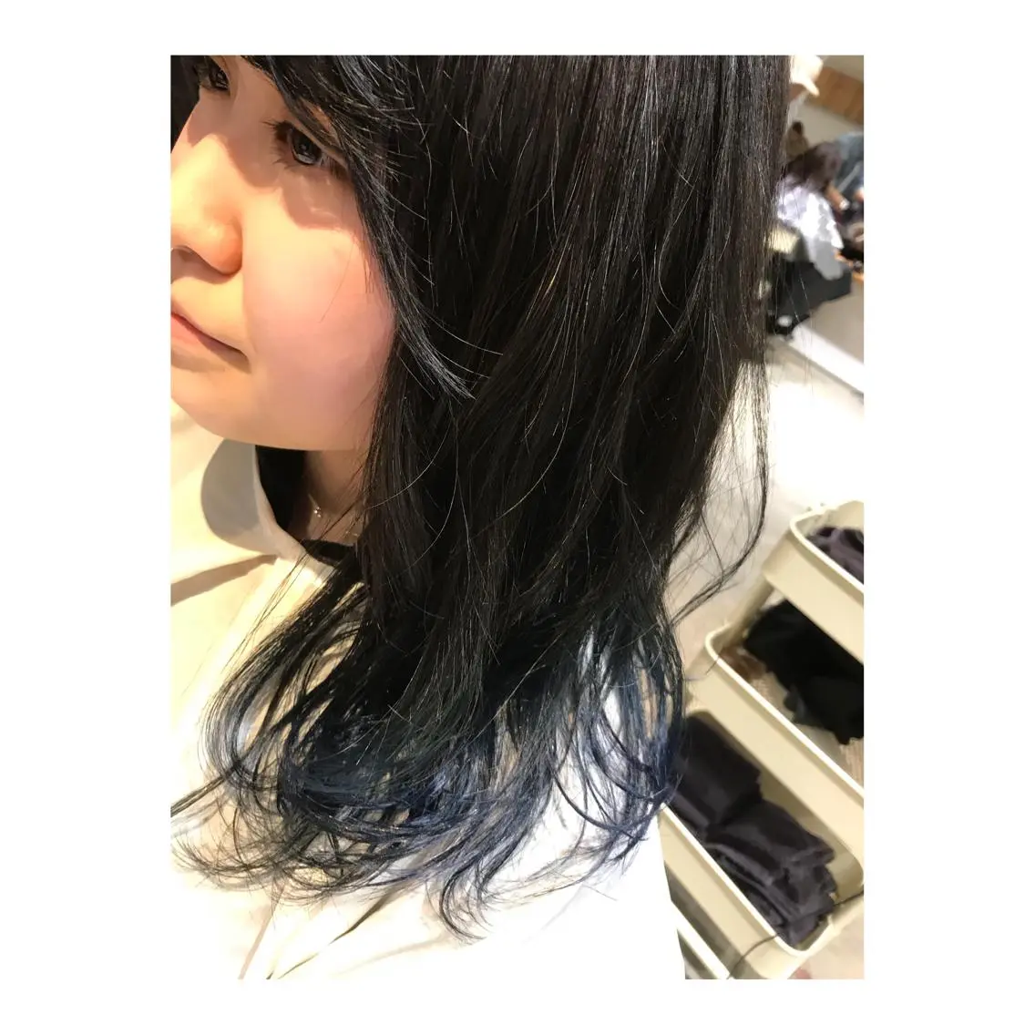 ロング カラー ブリーチ ブルーカラー グラデーションカラー 竹嶌 健吾のヘアスタイル