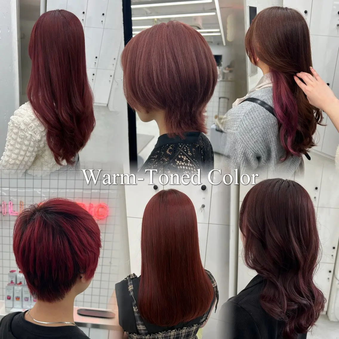 カラー ブリーチ ボルドーカラー 透明感カラー ダブルカラー オレンジ カット ヘアカラー 🌷︎あすか🌷 JILLSTUDIOのヘアスタイル